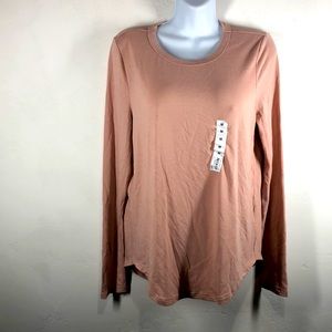NWT Mudd light pink long sleeve top size medium